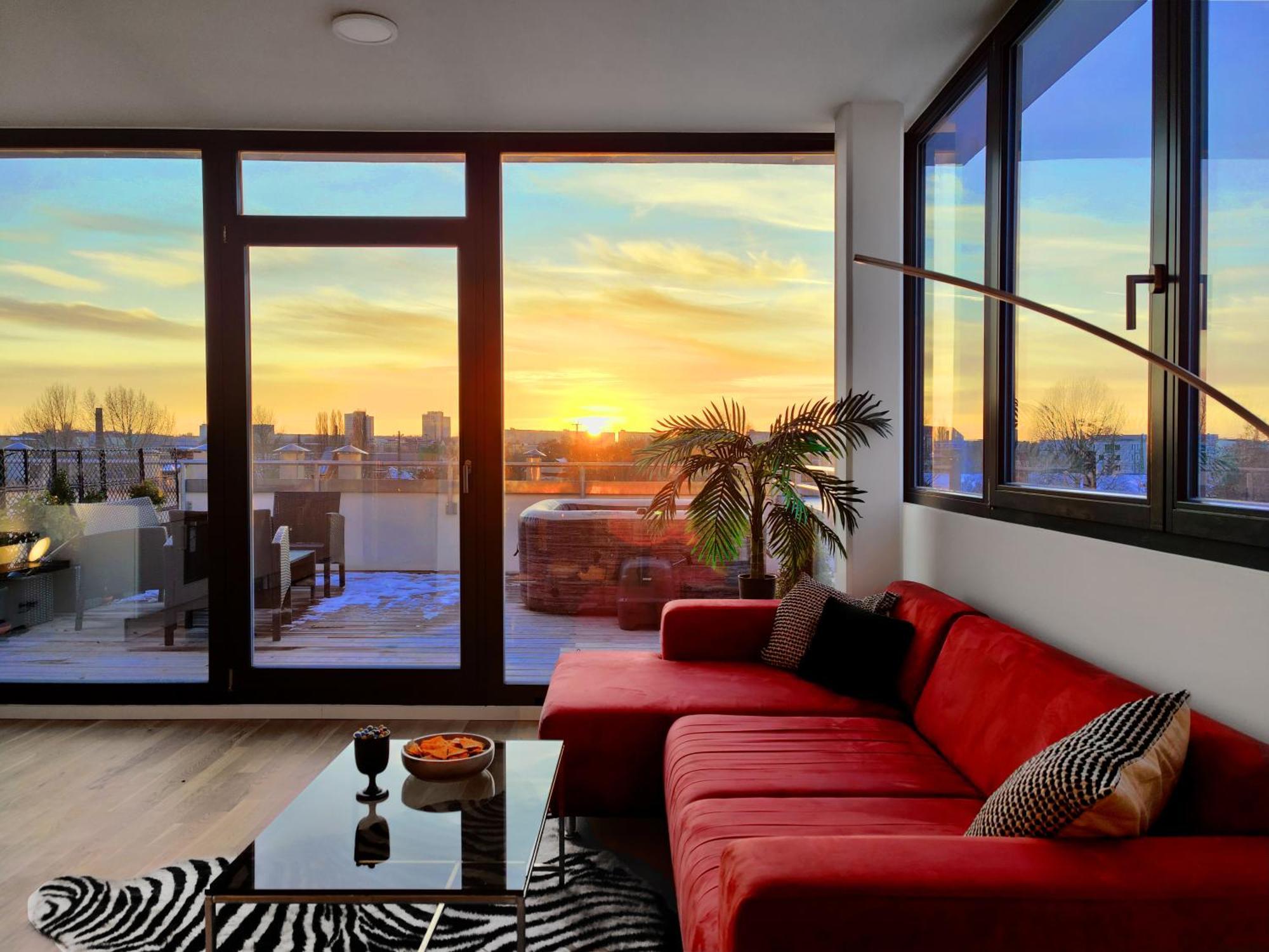Maisonette-Penthouse Inklusive Whirlpool Ueber Den Daechern Von マクデブルク エクステリア 写真