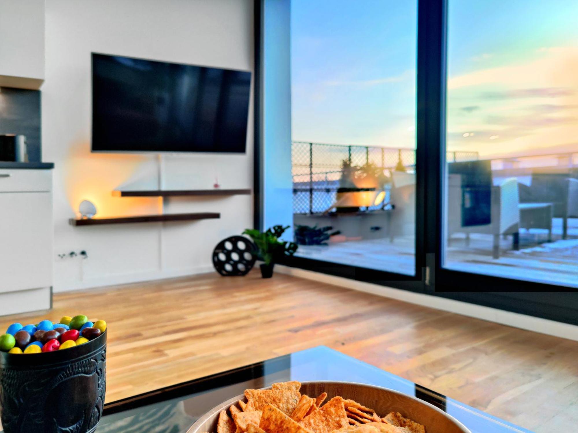 Maisonette-Penthouse Inklusive Whirlpool Ueber Den Daechern Von マクデブルク エクステリア 写真